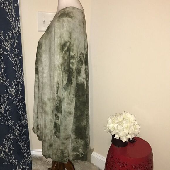 SMYM Mumu Mellow Will Tunic Dress Tie-Dye Green - Picture 3 of 10